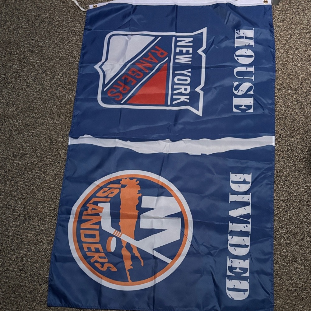 NHL House Divided NY Rangers & Islanders Sports Flag